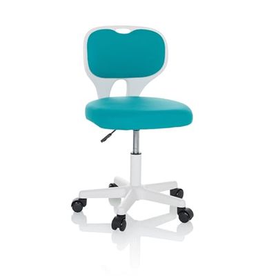 hjh OFFICE Kids bureaustoel KIDDY TOP W kinderbureaustoel stof draaistoel, meegroeiend, blauw, 736426