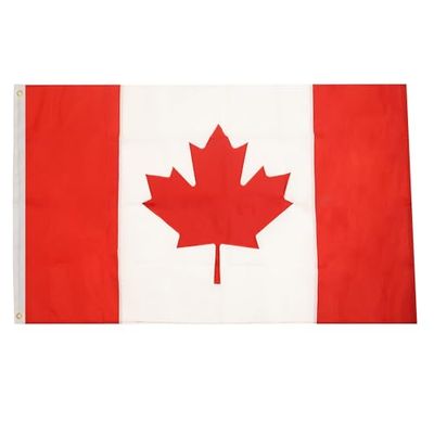 AZ FLAG - Premium Kanada flagga - 150 x 90 cm - Sydd och broderad kanadensisk flagga 200D nylon med integrerade metallöglor - 200 g