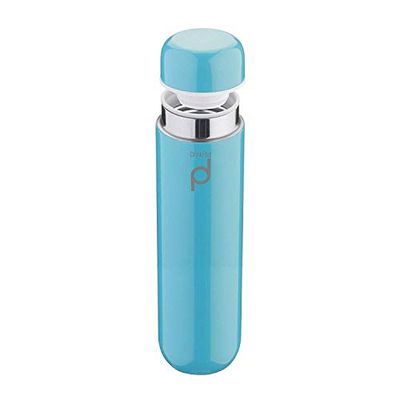 Grunwerg - Isolador térmico a vácuo para bebidas, à prova de gotejamento, resistência de 8 horas para bebidas quentes e 24 para bebidas frias, aço inoxidável, azul, 300 ml
