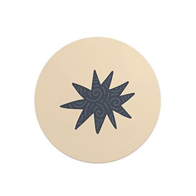 Questo Casa, Round Digital Printed Mouse Pad, Non-Slip Base, for Office and Home, Diameter:22cm
