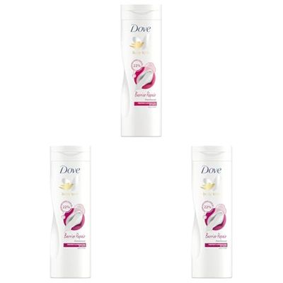 Dove Body Love Barrier Repair Body Lotion body moisturiser with panthenol to protect and strengthen skin in 7 days 400ml (Pack of 3)