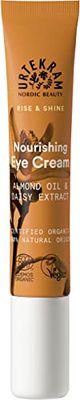 Urtekram Rise & Shine Nourishing Eye Cream with almond oil and daisy extract to counteracts dark circles under the eyes - Help reduce fine lines and puffiness - Vegan, Organic & Natural Origin (15 ml)