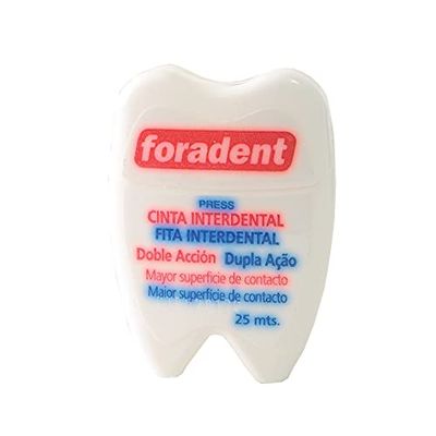 Jedwab międzyzębowy z dodanymi mikrofilamentami · Jedwabna/Nić dentystyczna o większej powierzchni · Taśma międzyzębowa do codziennego użytku · 25 mts na długi czas trwania