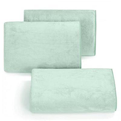 EUROFIRANY Handduk mikrofiber snabbtorkande mjuk enkel set 3-pack Oeko-Tex, 70 x 140 cm (X3)