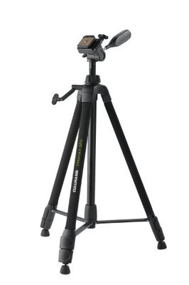 CULLMANN PRIMAX 380 Tripé de fecho de correr com cabeça de 3 direções (tamanho dobrado 66 cm, altura máxima 159 cm, carga máxima 3,5 kg) cor preta