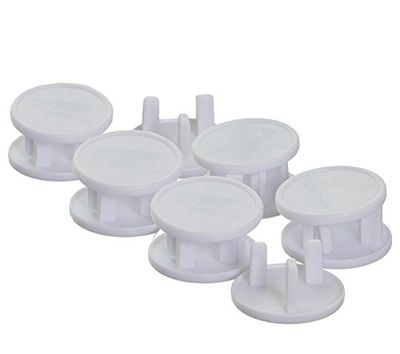 Dreambaby Home Baby Safety Socket Plug Covers - Electrical Outlet Protector Guard - 12 Pack - White - Model F18244