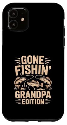 Funny Bass Grandpa Ever Fishing Fisherman Fathers Day Dad Case for iPhone 11