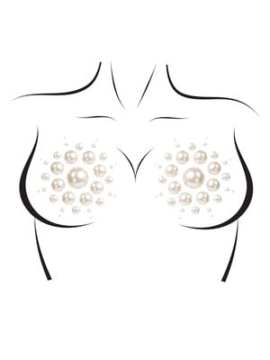 Leg Avenue Women's Isla Nipple Jewel Stickers, O/S(White)