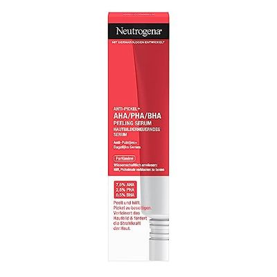 Neutrogena Anti-Pimple + Daily Serum (30 ml), Skin Clarifying Face Serum with Cleansing Salicylic Acid + 10% AHA/PHA Blend, Face Care Serum Against Annoying & Stubborn Pimples