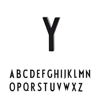 Design Letters Lettres décoratives | Lettres Maison & Chiffres Acier Inoxydable 5 & 10cm | Numéro de porte Numéro de maison | Panneau de porte noir | Vis de montage et ruban adhésif vendus séparément