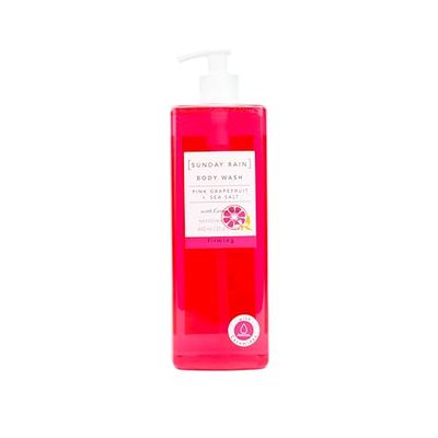 Sunday Rain Cleansing and Hydrating Pink Grapefruit and Sea Salt Body Wash, Vitamin-Rich, with Ceramides, Pink, Large 640ml