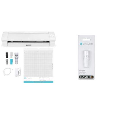 Silhouette America SILH-CAMEO-4-PLUS-5T SILHOUETTE CAMEO 4 PLUS snijplotter, wit, 38 cm werkbreedte & SILHOUETTE OF AMERICA AUTOBLADE, alleen voor gebruik met Cameo 4, één maat