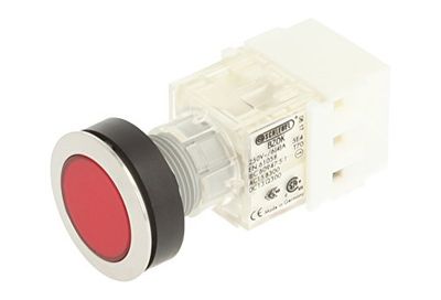Schlegel 23.000.485 Bouton Acier Inoxydable, poussoir Capuchon, Sonde Contact donateur 1 ouverture et fermeture à vis rouge (Lot de 2)