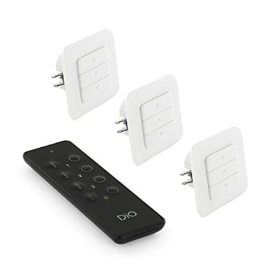 Pack de 3 interrupteurs pour volets roulants connectés avec télécommande 3 canaux – DiO Connect