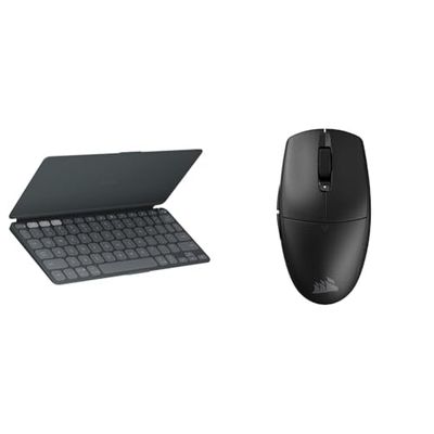 Logitech Keys-To-Go 2 – & CORSAIR M55 WIRELESS Lätt FPS Gamingmus