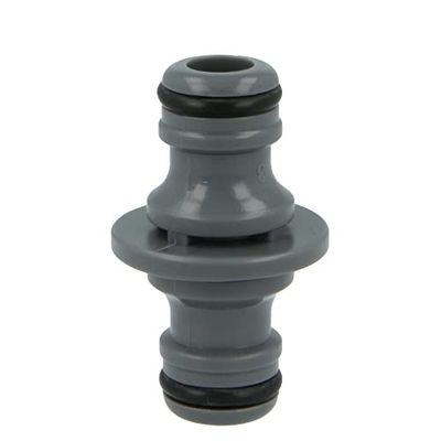 Amig - Manicotto per Unire 2 Tubi Flessibili | Collegamento Rapido e Facile per Tubi dell'Acqua da Giardino | Une 2 Tubi con Connettori Femmina | Plastica ABS | Grigio