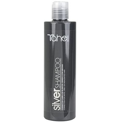 Tahe Silver champô corretor de tom para cabelos brancos, cinzentos, loiros ou com pavios, 300 ml