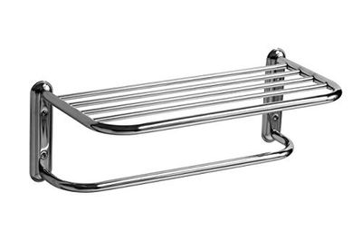 Premier Housewares Chrome Towel Shelf Rack, 17 x 49 x 23 cm - Silver by Premier Housewares