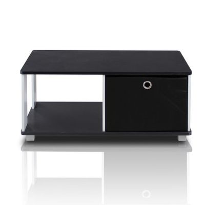 Furinno Mesas de café, madeira, preto, 15,75 x 31,50 x 13,75 Inches
