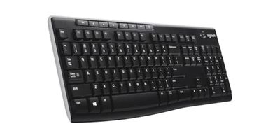Logitech K270 Tastiera Wireless per Windows, Layout Internazionale QWERTY (Layout US), Nero