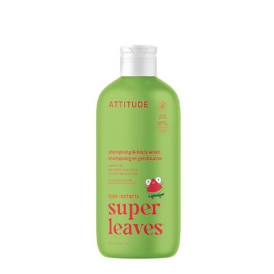 ATTITUDE Shampoo and Body Wash for Kids, EWG Verified Hair and Body Cleanser, Dermatologically Tested Soap, Plant and Mineral Based Bath Products, Vegan, Watermelon and Coco, 473 mL