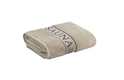 Frottana Toalha de sauna com borda, 100% algodão, caxemira, 80 x 200 cm