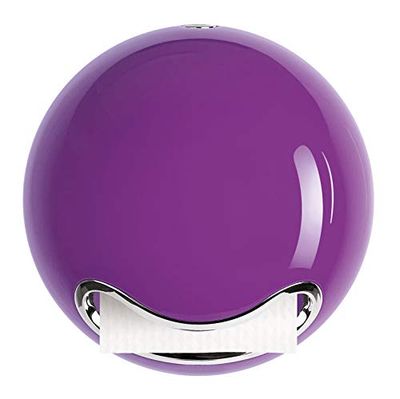 Spirella, Dérouleur à Papier Toilette en Plastique Brillant, Design Élégant et Pratique pour Salle de Bain, Idéal pour Un Usage Quotidien, Taille Standard, Couleur Violet