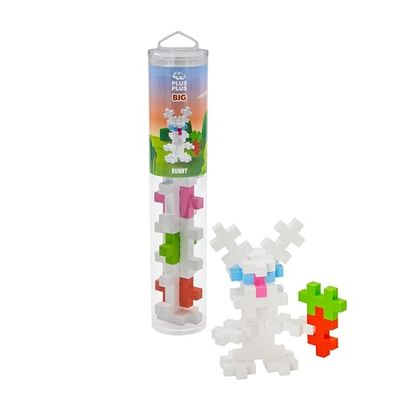 PLUS PLUS - Tube de 15 pièces BIG pour Fille et Garçon - Modèle Lapin - Cadeau Pâques - Jeu de Construction pour Enfant dès 1 an - PP3443