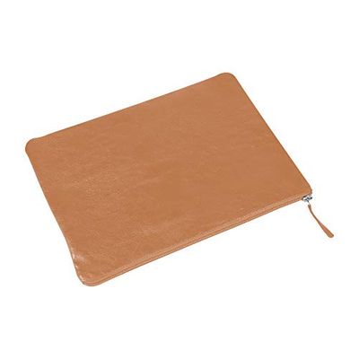 Clairefontaine 410008C - Pochette Plate Universelle 23x32 cm en Véritable Cuir d'Agneau, Naturel