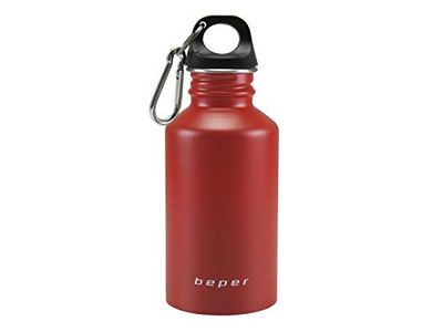 BEPER C102BOT002 drinkfles 500 ml van staal met karabijnhaak, kleur rood
