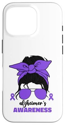 Alzheimer's Awareness Month For Women Purple ALZ Alzheimer Case for iPhone 16 Pro