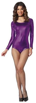 FIESTAS GUIRCA Body Lila Metalizado con Manga para mujer