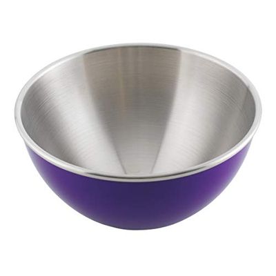 Kuhn Rikon - Ciotola in acciaio INOX, 25 cm, colore: Viola, Acciaio INOX, 20cm