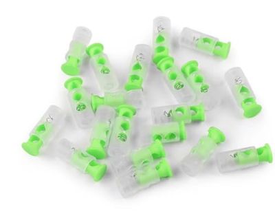 cyclingcolors 10x Extremos de Cuerda Cierre de Cordón plástico Bloqueo Tope Cerradura Ropa Zapatos Pantalones Mochila Bolsa Tiendas Camping, Verde