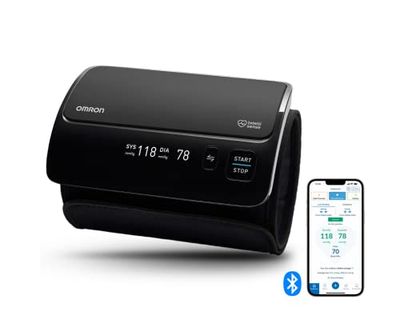 OMRON EVOLV Wireless Upper Arm Blood Pressure Monitor for Home Use - Clinically Validated Blood Pressure Machines for Pregnancy - Automatic Heart Rate Monitor and BP Cuff Kit with Cuff 22-42cm