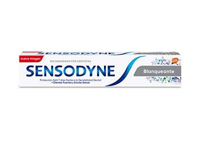 Sensodyne Blanqueante, Pasta de Dientes Blanqueante, Alivio Para Dientes Sensibles, Protección Duradera Frente a la Sensibilidad Dental, 75 ml