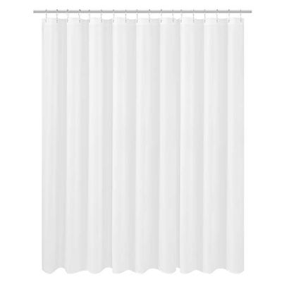 N&Y HOME Cortina de Ducha de Tela Extra Ancha y extralarga, 274 x 213 cm, Calidad de Hotel, Lavable, Cortinas Blancas para baño SPA con Ojales, 108 x 84 Pulgadas