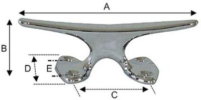 CHR.BR BALUSTER CLEAT 130MM