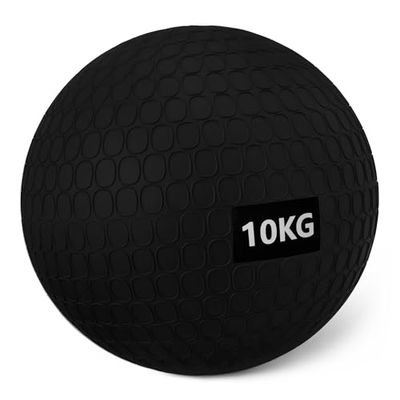 Amazon Basics, Palle mediche/slam ball per esercizi, 10 kg, Nero