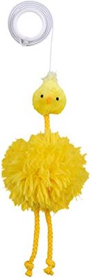 Trixie Peluche di pollo su fascia elastica per gatto, 20 cm, confezione da 4
