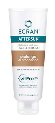 Ecran Aftersun - Aftersun Prolongador del Bronceado | Crema Postsolar sin Autobronceador que Calma, Alivia y Repara la Piel | Textura Gel-crema, Máximo Frescor, Fórmula con VitEox 80 | 250 ml