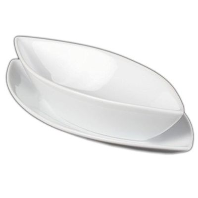 'Holst Porcelaine Bat 223 FA1 Coque 23 cm Set de présentation 2 pièces Bateau Bateau, Blanc, 25 x 12 x 5,5 cm