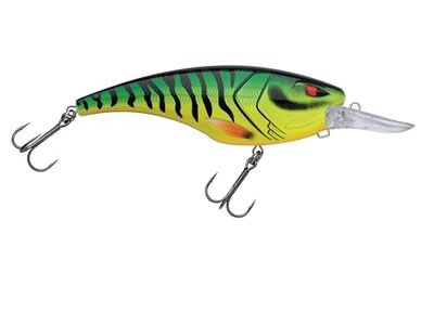 Berkley Zilla Deep Crank, Predator fiskedrag, flytande och sjunkande vevbete, Long Cast System, Fusion19 Treble Hooks, sportfiskare fiskar gädda, gös, abborre, 3-5 m djup, 11,5 cm, Shadow Tiger