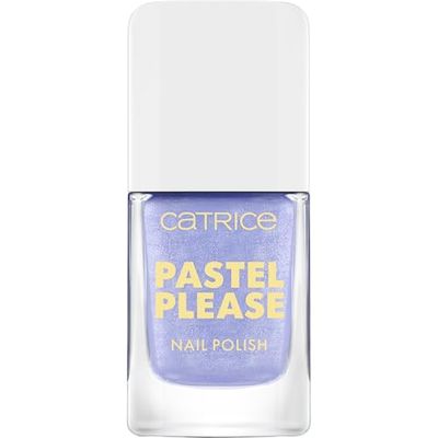 Catrice Pastel Please Nail Polish, nr 020, blå, långvarig, högpigmenterad, skimrande, färgintensiv, acetonfri, vegansk, utan mikroplastiska partiklar, utan parfym, 1-pack (10,5 ml)