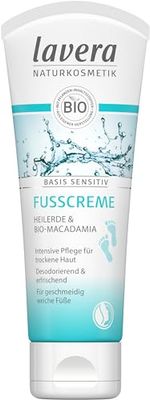 lavera Fuss Creme Base Sensitiv GZRD erfris chend & desodorierend newskill para geschmeidig pés macios RUNFAL bio de macadâmia e geoterapia fagor bio planta agentes 4 unidades (4 x 75 ml)