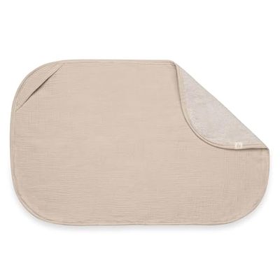 hauck bäddmadrass & handduk för skötdyna, ventilerande muslin och frottétyg, tvättbar vid 60 °C, för pojkar och flickor, lämplig för hauck Change N Clean Baby skötmatta (beige)