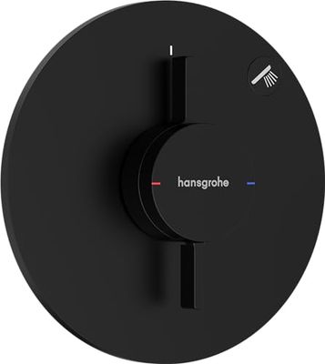 hansgrohe DuoTurn S - Rubinetto per doccia incasso per 1 utenza, Miscelatore monocomando tondo per iBox universal 2, nero opaco