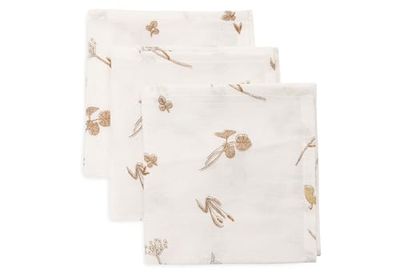 Jollein Riverside Spuugdoeken voor baby's, verpakking van 3 stuks, 31 x 31 cm, 100% katoen, Oeko-Tex gecertificeerd