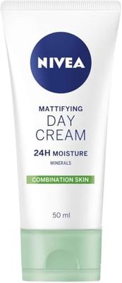 NIVEA Oil Free Moisturising Day Cream Pack of 3 (3 x 50 ml), Combination and Oily Skin Moisturiser, Mineral Infused Day Cream, Skin Care Essentials