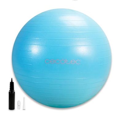 Cecotec DrumFit 65 Fitball, Pilatesbal, fitness, yoga, klein, 65 cm diameter, hoog vermogen en handgreep, multifunctionele training, luchtpomp, max. 200 kg